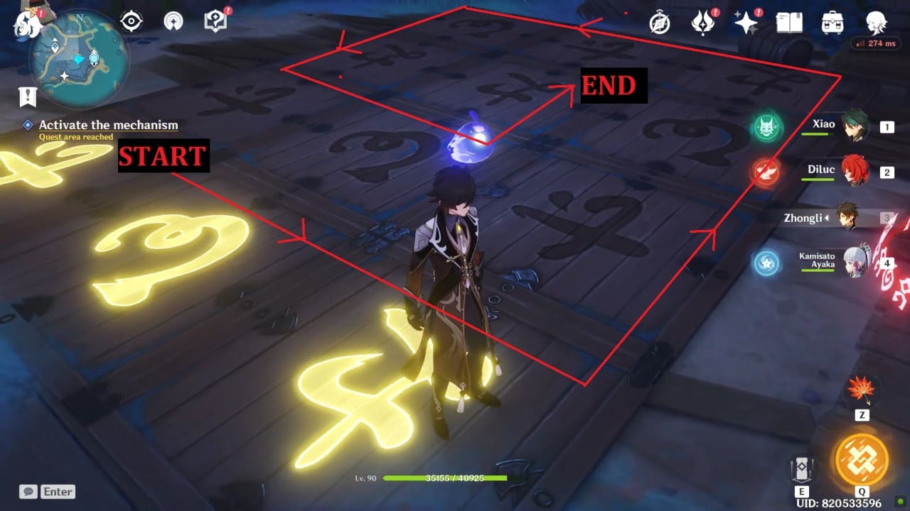 Relics of Seirai Activate the Mechanism Puzzle Genshin Impact 2.1