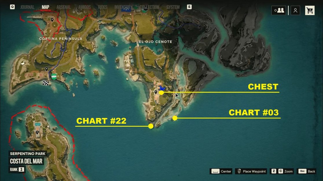 Costa Del Mar Criptograma Chest & Charts Locations Madrugada Far