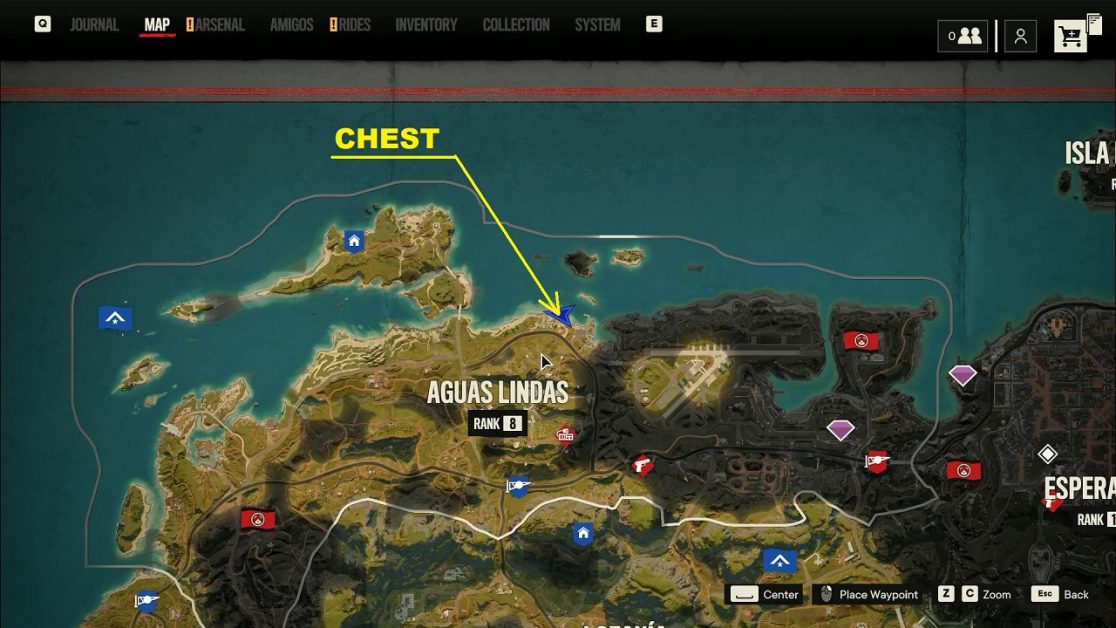 Aguas Lindas Criptograma Chest & Charts Locations Madrugada Far