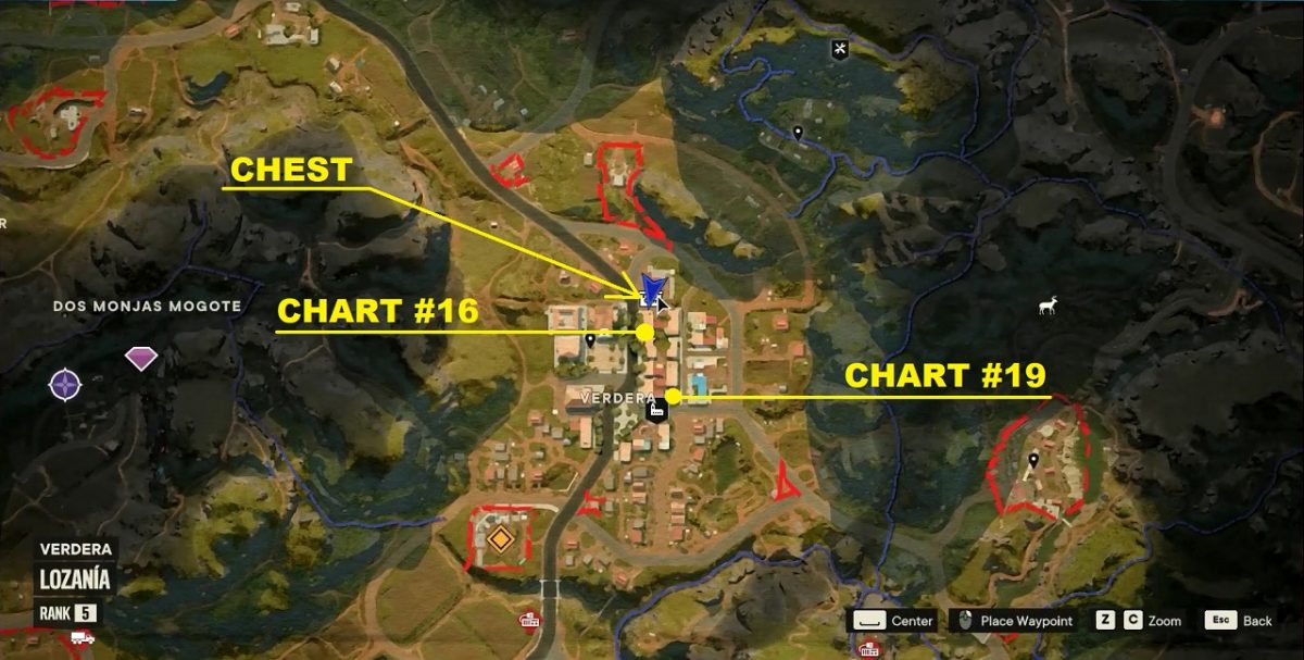 Verdera Criptograma Chest & Charts Locations Lozania, Madrugada