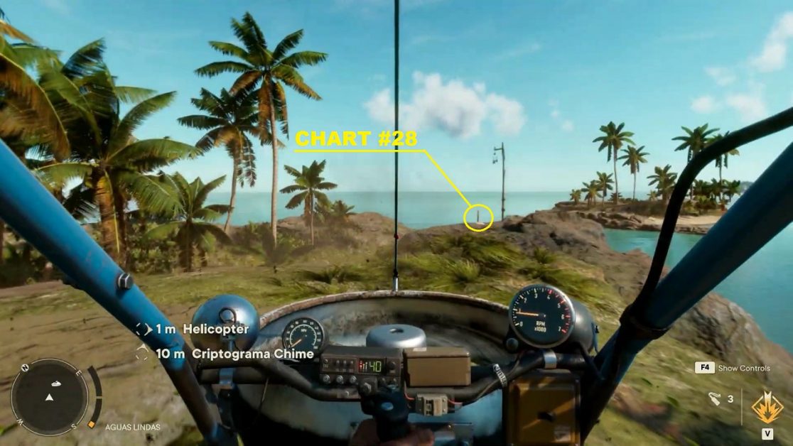 Aguas Lindas Criptograma Chest & Charts Locations Madrugada Far Cry 6 Collectibles