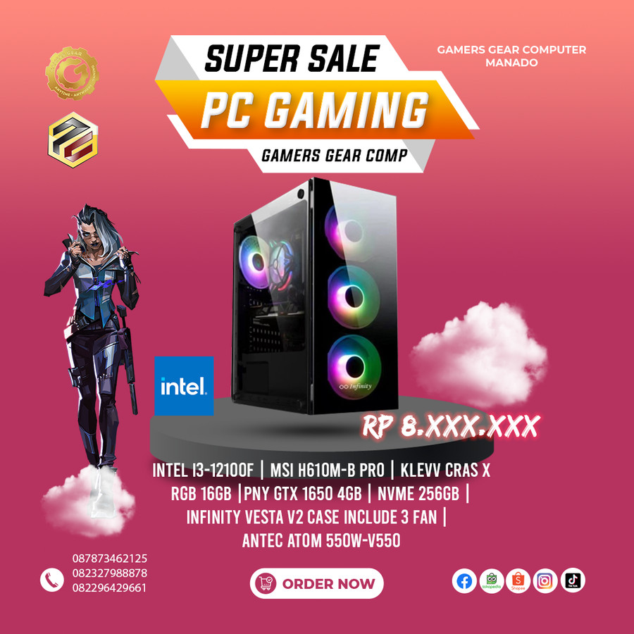 PC GAMING EDITING STREAMING INTEL GTX RGB Gamers Gear Computer