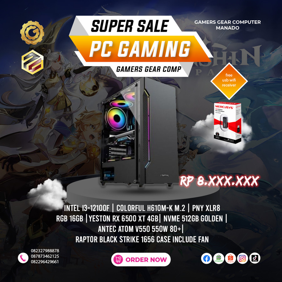 PC GAMING ESPORT EDITING STREAMING GEN 12 GTX RTX Gamers Gear Computer