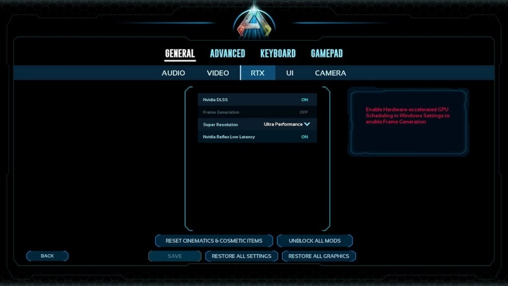 ARK Survival Ascended Best Graphics Settings for PC Gamer Tag Zero