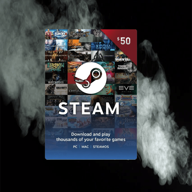 Steam Card 50 (US) Games Advisor for Ps5, PlayStation 4 ps4, Xbox