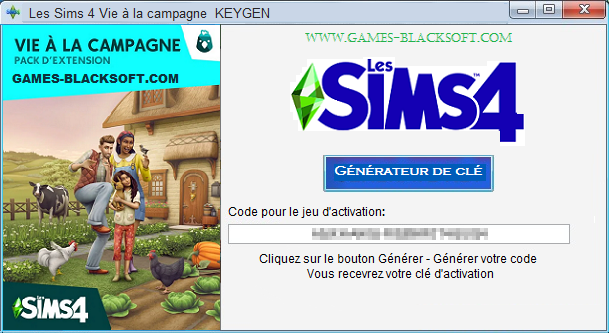Keygen Les Sims 4 Vie à la campagne clé d'activation de licence • Crack