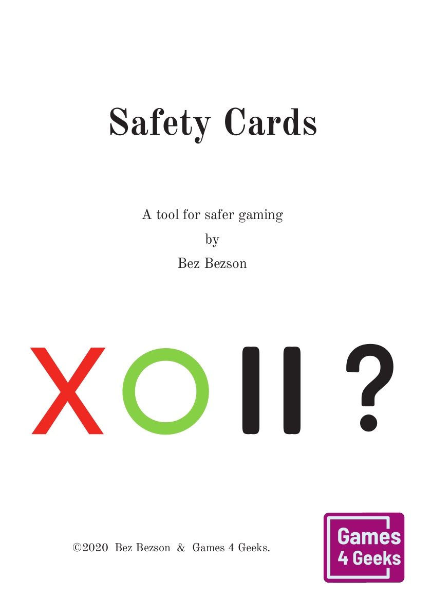 Safety Cards Games 4 Geeks