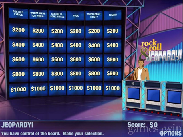 Rock & Roll JEOPARDY! Download on Games4Win
