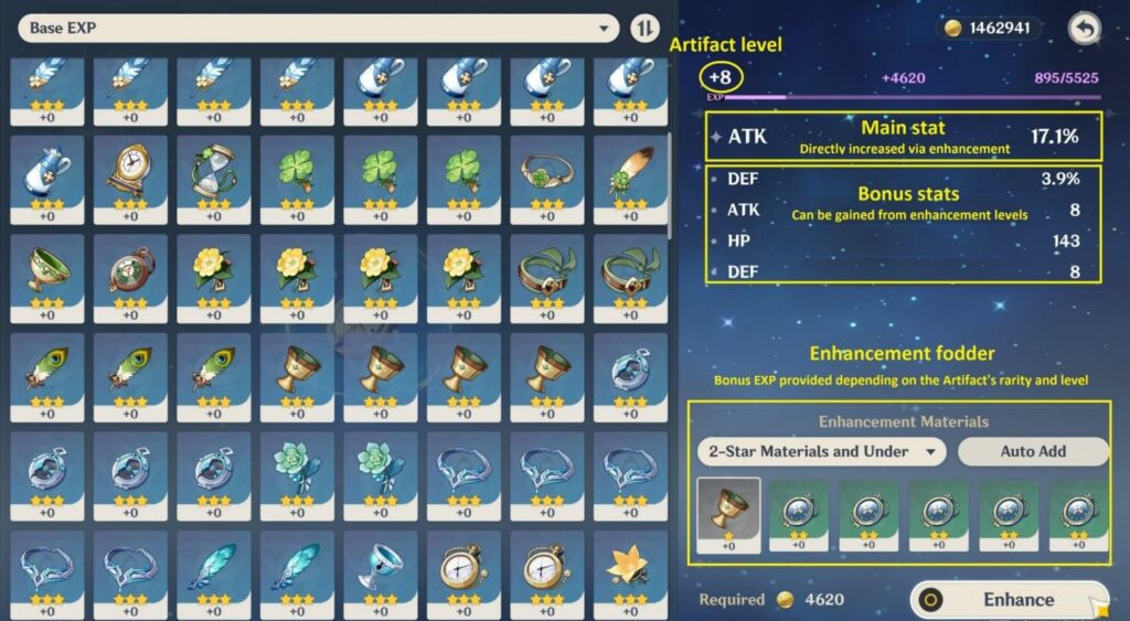 Genshin Impact How to Enhance Artifacts GamesBustop
