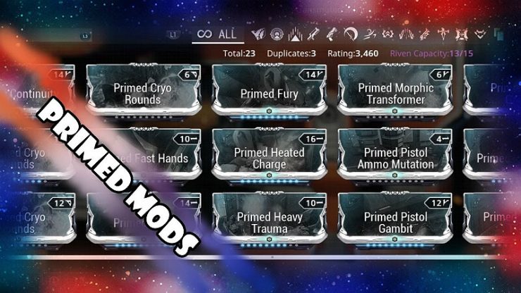 Warframe Primed Mods List from Most Useful to Least Useful