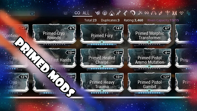 Warframe Primed Mods List from Most Useful to Least Useful
