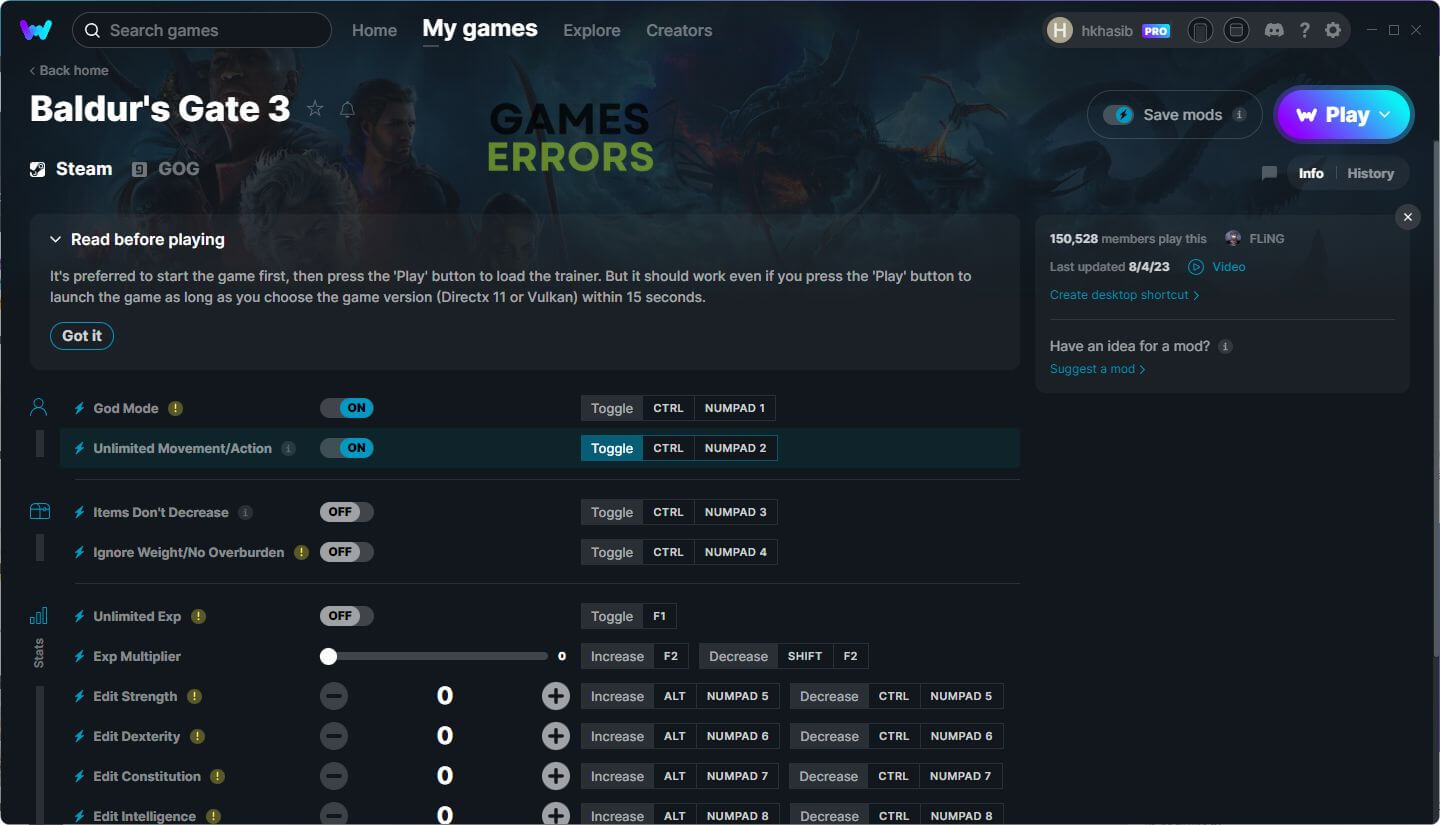 Baldur's Gate 3 Cheat Engine How to Use It Properly