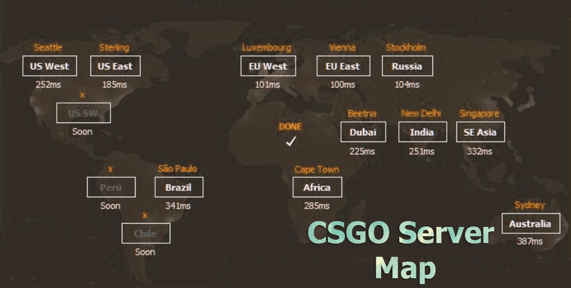 Counter Strike Global Offensive (CSGO) Where are the Servers Located?