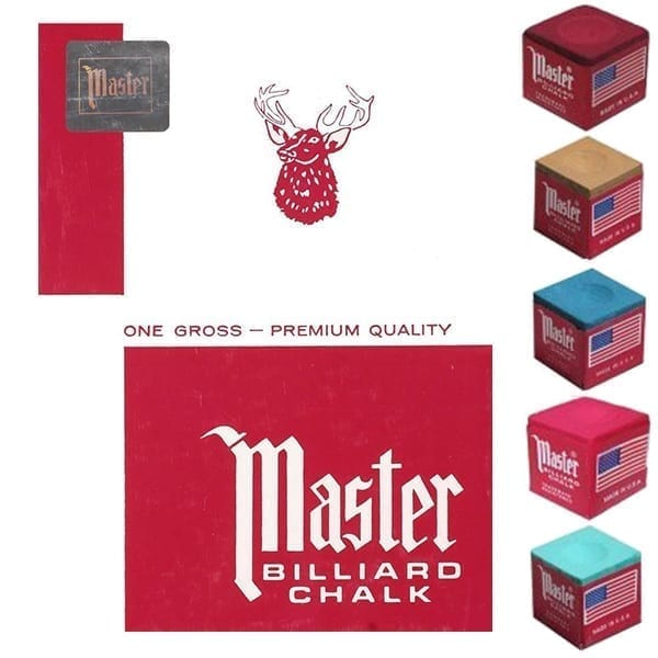 Master Billiard Chalk Gross 144pk Games For Fun
