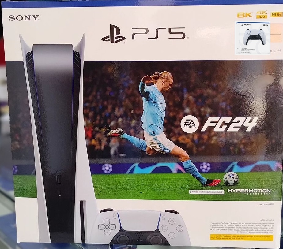 PS5 Console with 2 controller with Fifa 24 Games N Gadget