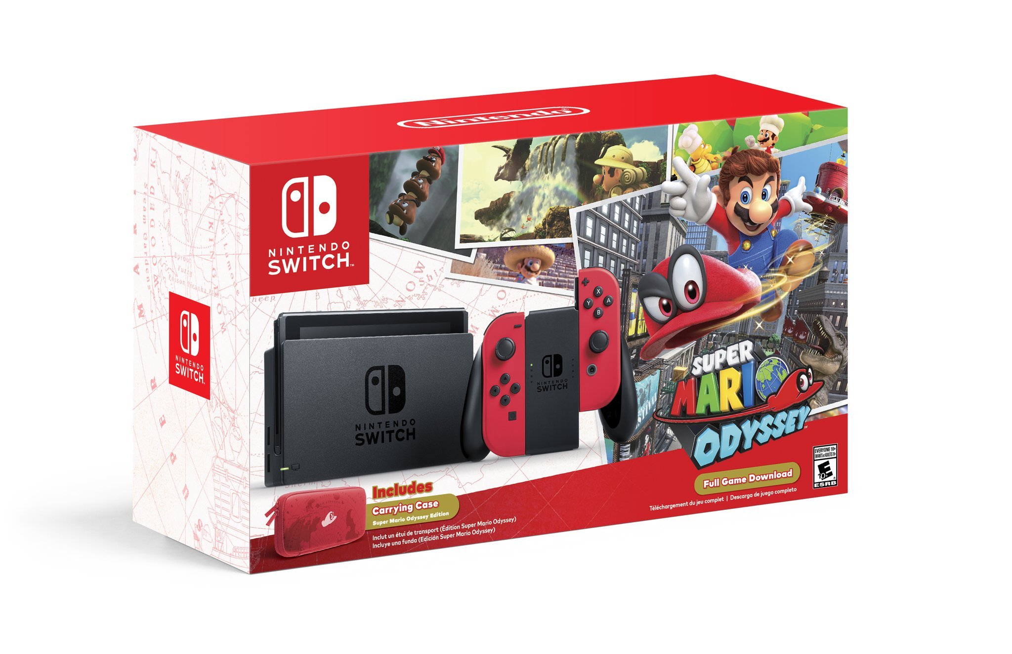Super Mario Odyssey Gets A Nintendo Switch Bundle With Red JoyCons