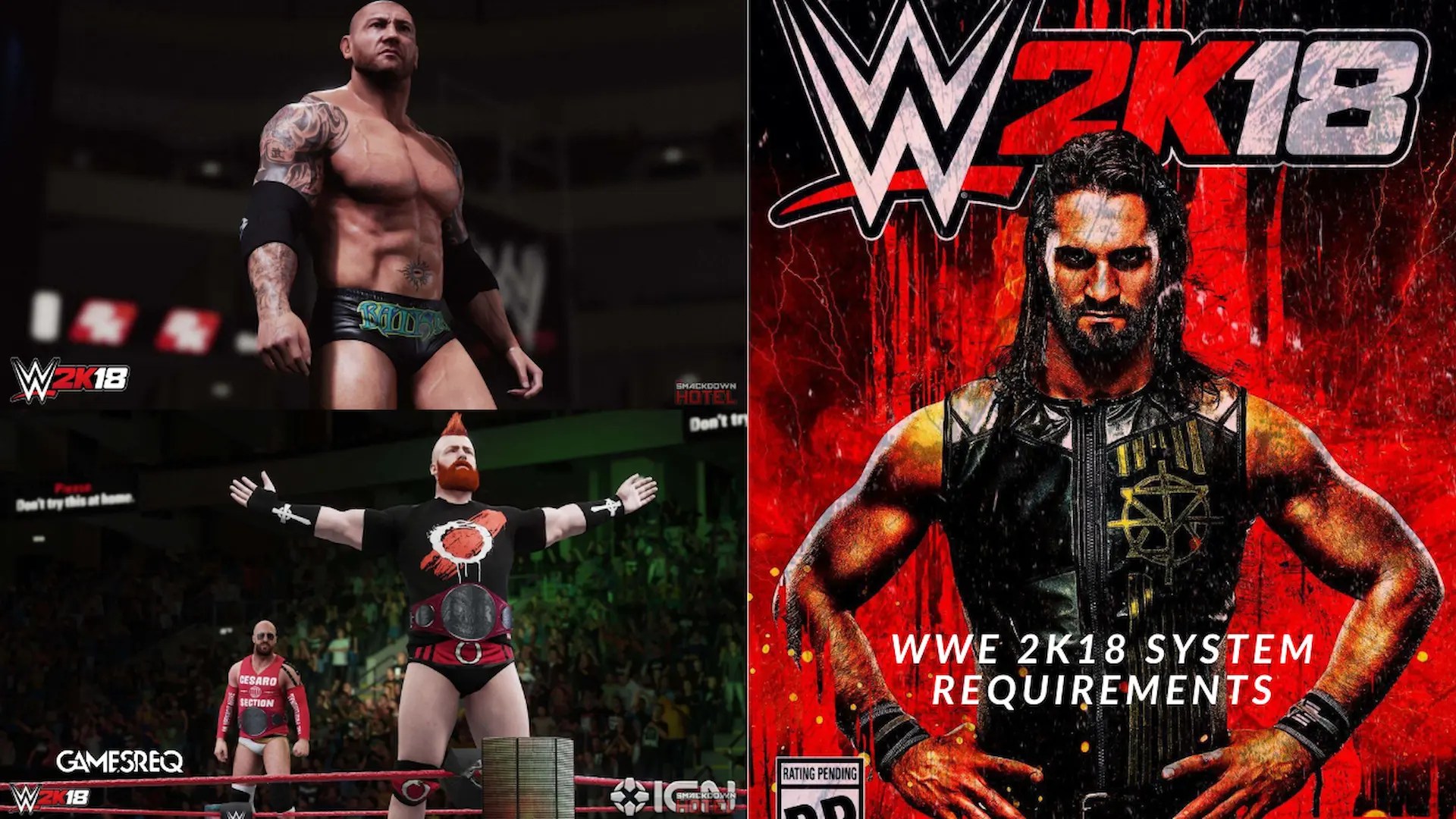 WWE 2K18 System Requirements [Minimum & Games Req
