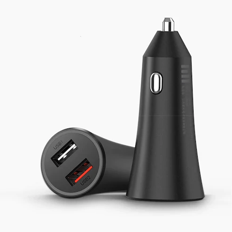 Xiaomi Car Charger Fast Dual Port Charging 37W Streamlined Black Matte