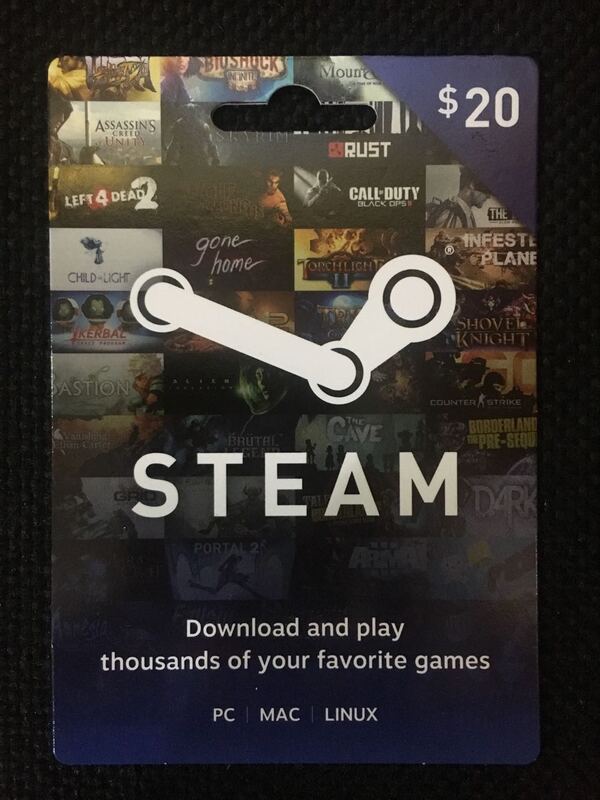 STEAM 20 dollar card PC GameStation