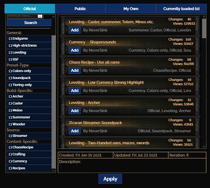 How to install and use Loot Filters in Path of Exile