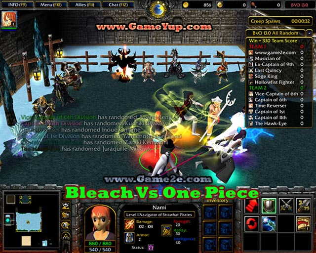 Bleach vs One Piece › Warcraft 3 Map (Download)