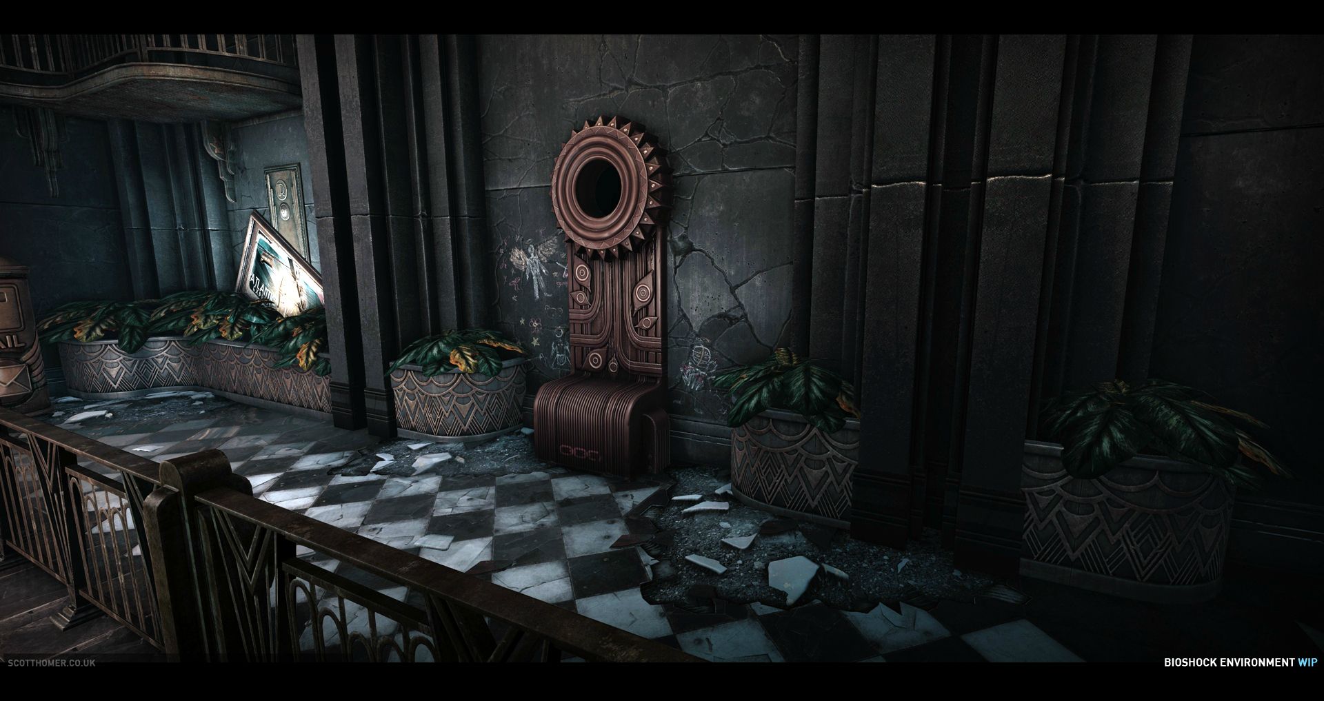 Bioshock environments recreated in CryEngine 3 by a Crytek UK artist