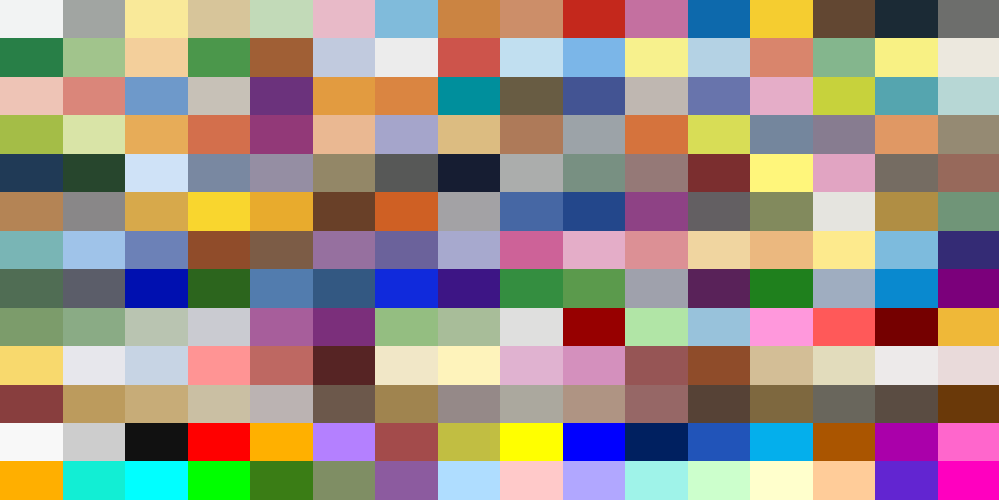 Roblox Color Codes (208 Color Codes)