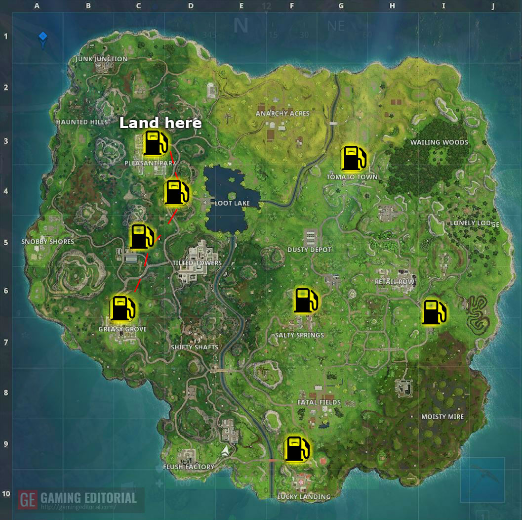 3 Fortnite Gas Station Locations in a Single Match Gaming Editorial
