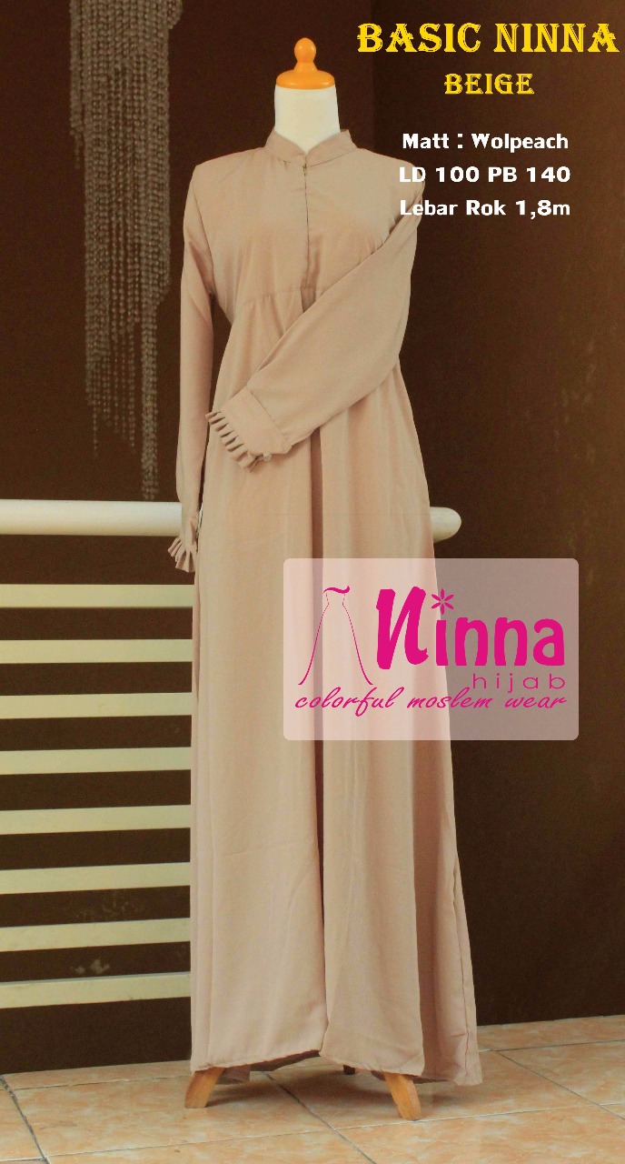 New Colour > Beige Gamis Wolfis Murah