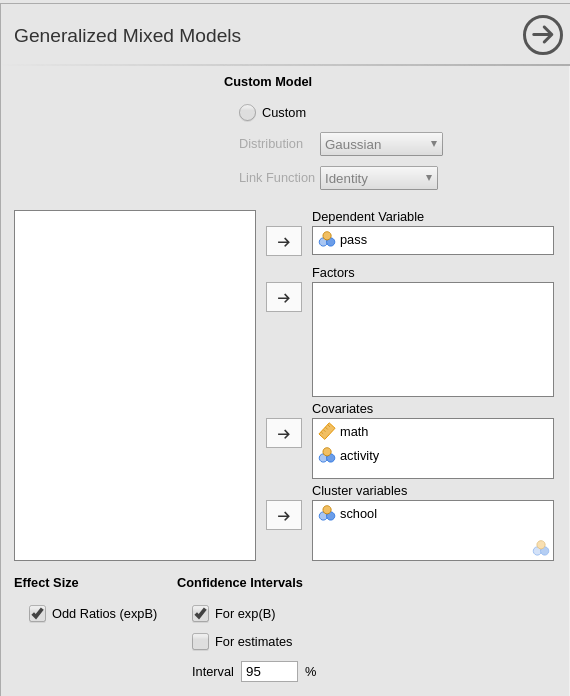 Logistic mixed model in jamovi
