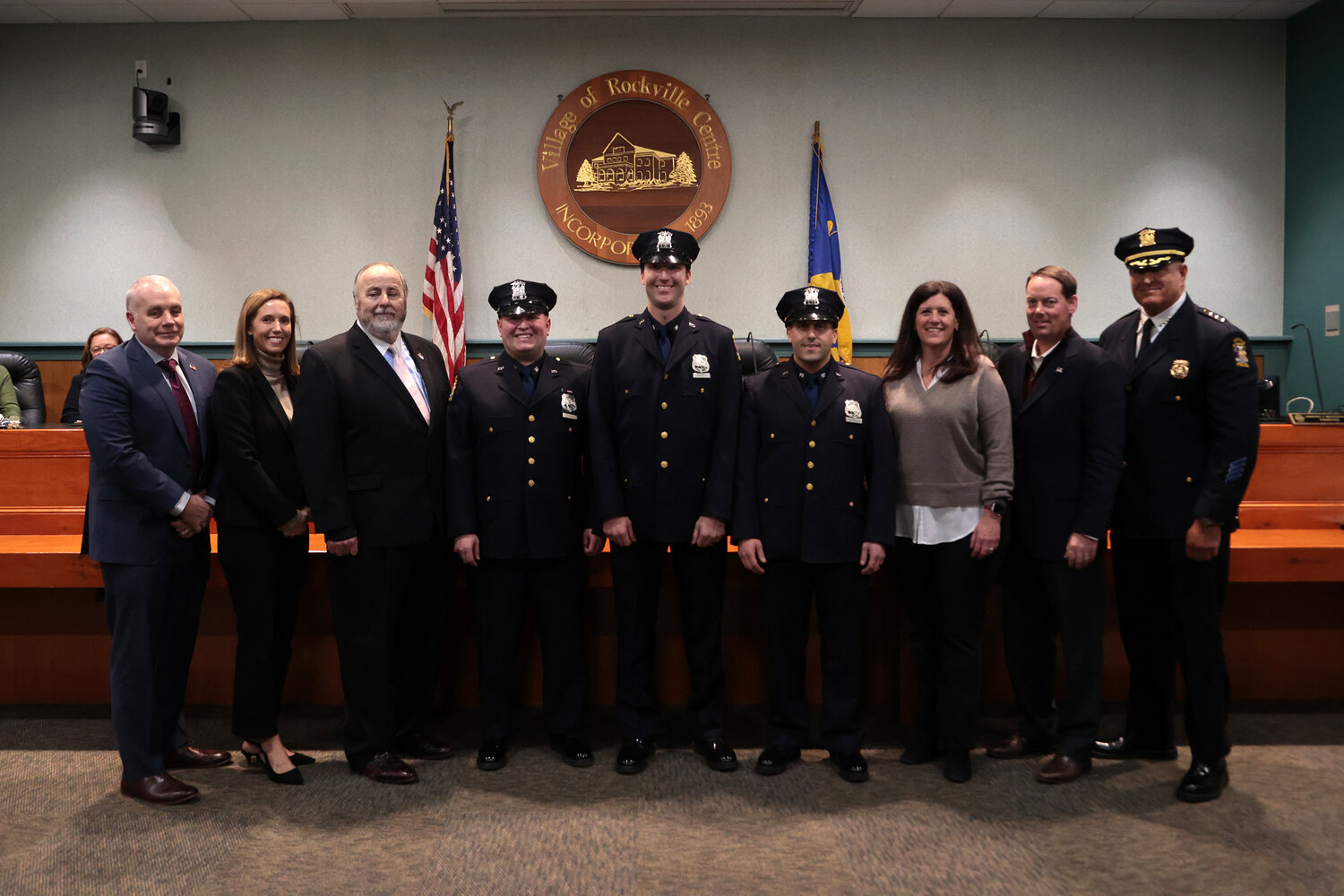 Rockville Centre Police Department swears in three new police officers