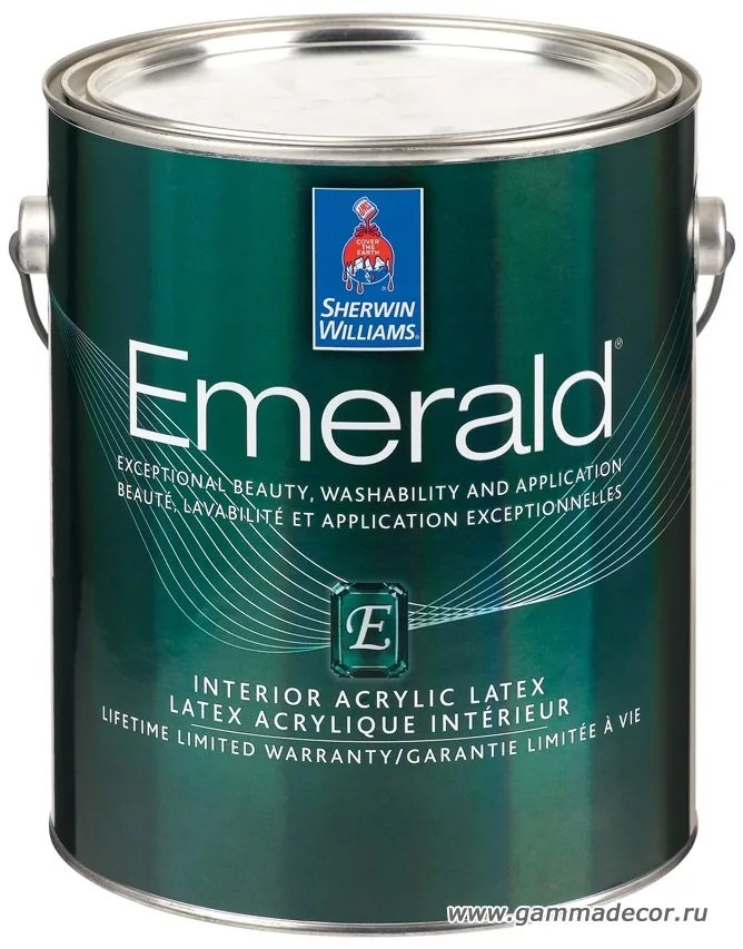 Краска SherwinWilliams Emerald Interior Acrylic Latex Satin 0,95л купить в СанктПетербурге