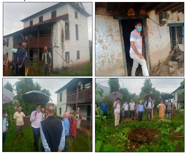 काँग्रेसको टोली पहिरो प्रभावितको दैलोदैलोमा, घरवारविहिनको घर बनार्ईदिन्छौँ : जोशी