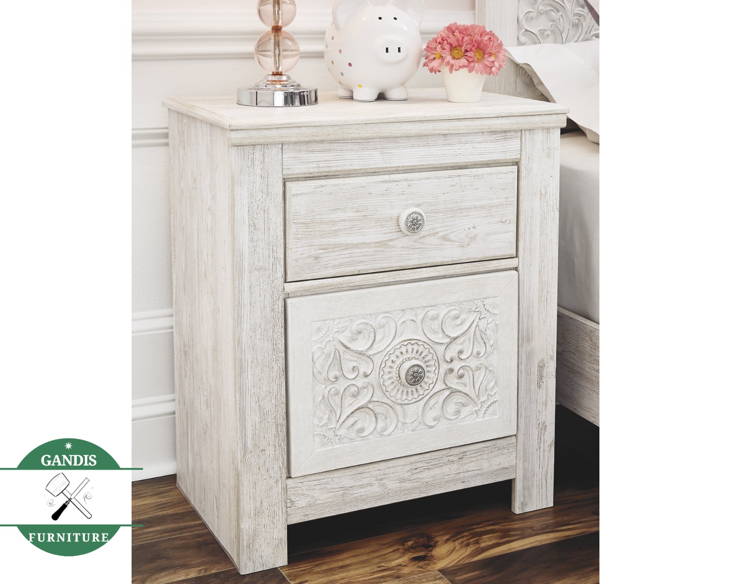 Nakas Minimalis gaya bali rustic white wash Night Stand Side table