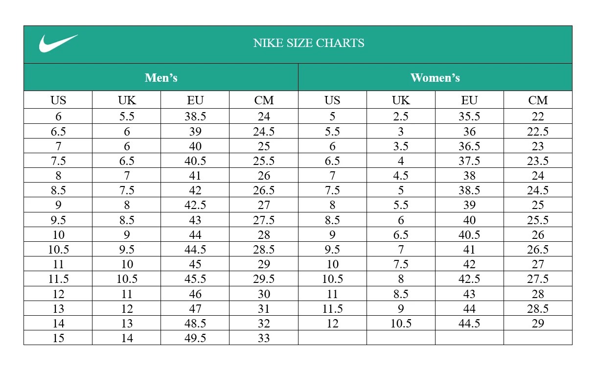 Size Chart Ganebet Store