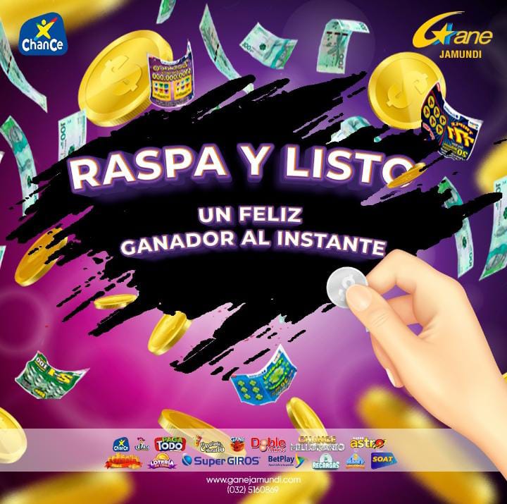 Juega el RASPA Y LISTO en nuestros puntos y sé un feliz ganador 🥳 al