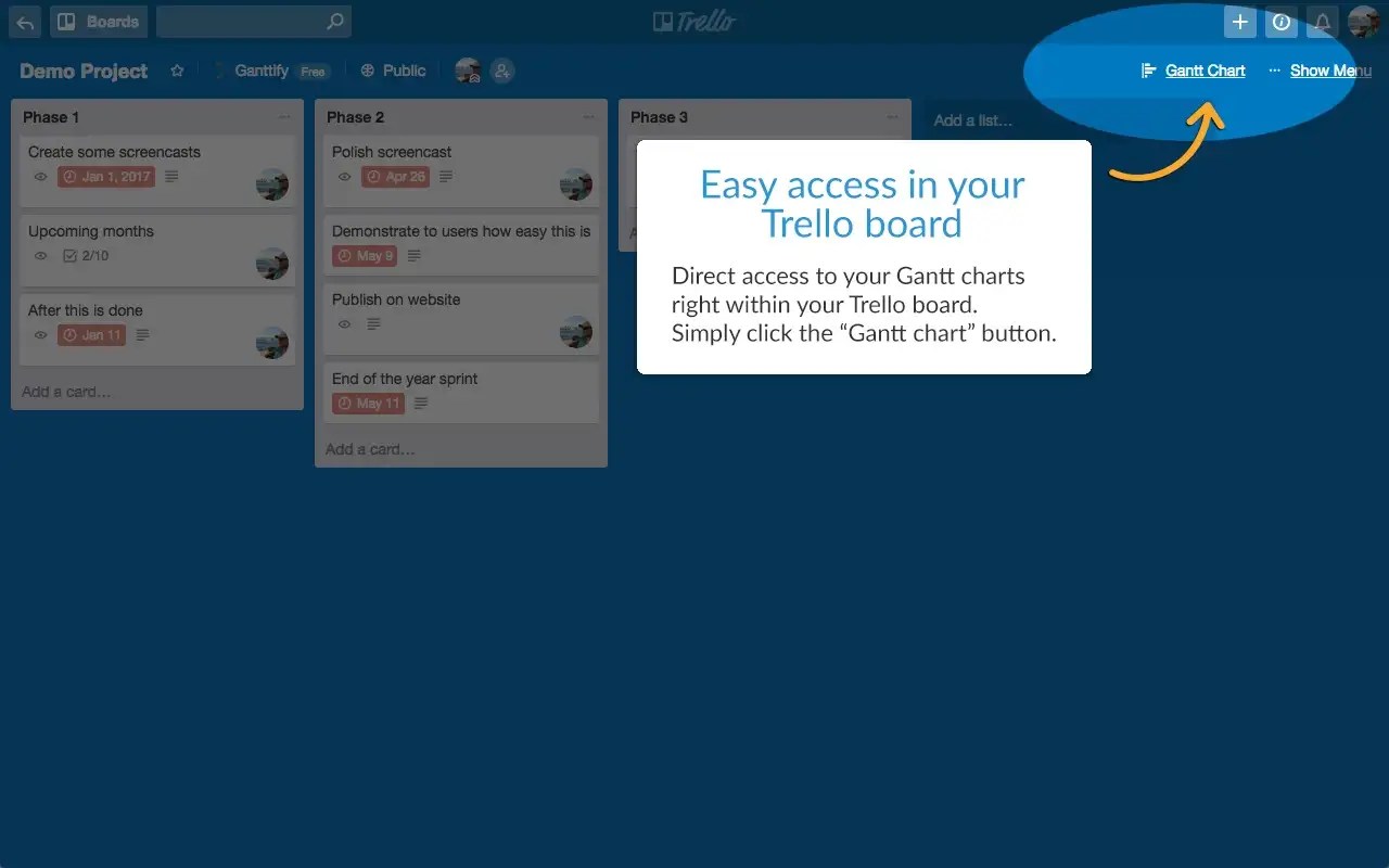 Gantt chart for Trello browser extension now available Ganttify Blog