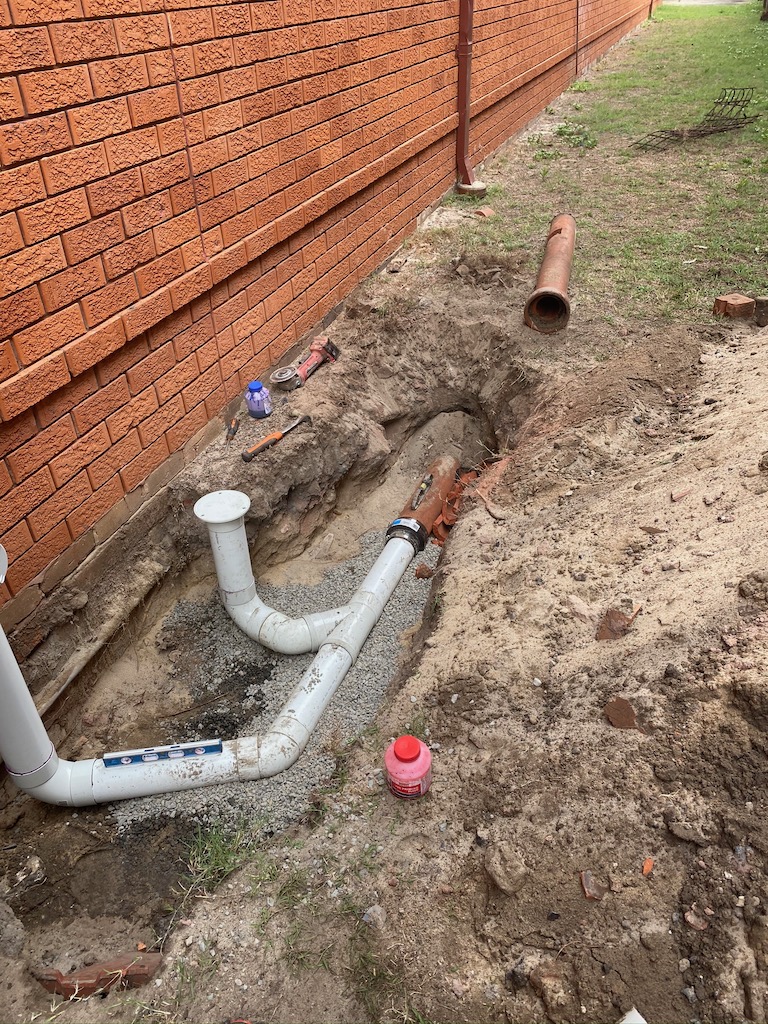 Clay pipe upgrade to pvc Gap Trade Services Plumbing, Drainage, Gas