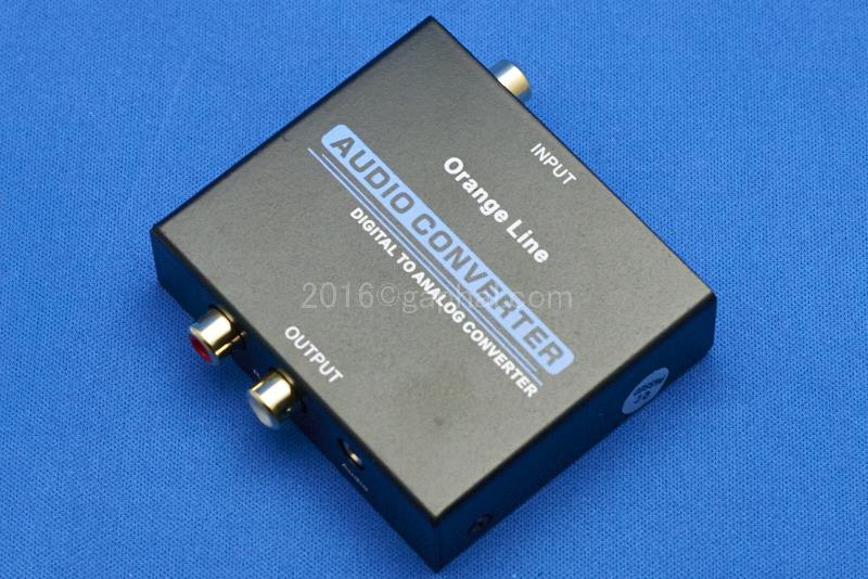 Orange Line 音声 デジタル→アナログ変換器 入力：光＆同軸 出力：コンポジット（RCA）＆ステレオミニジャック