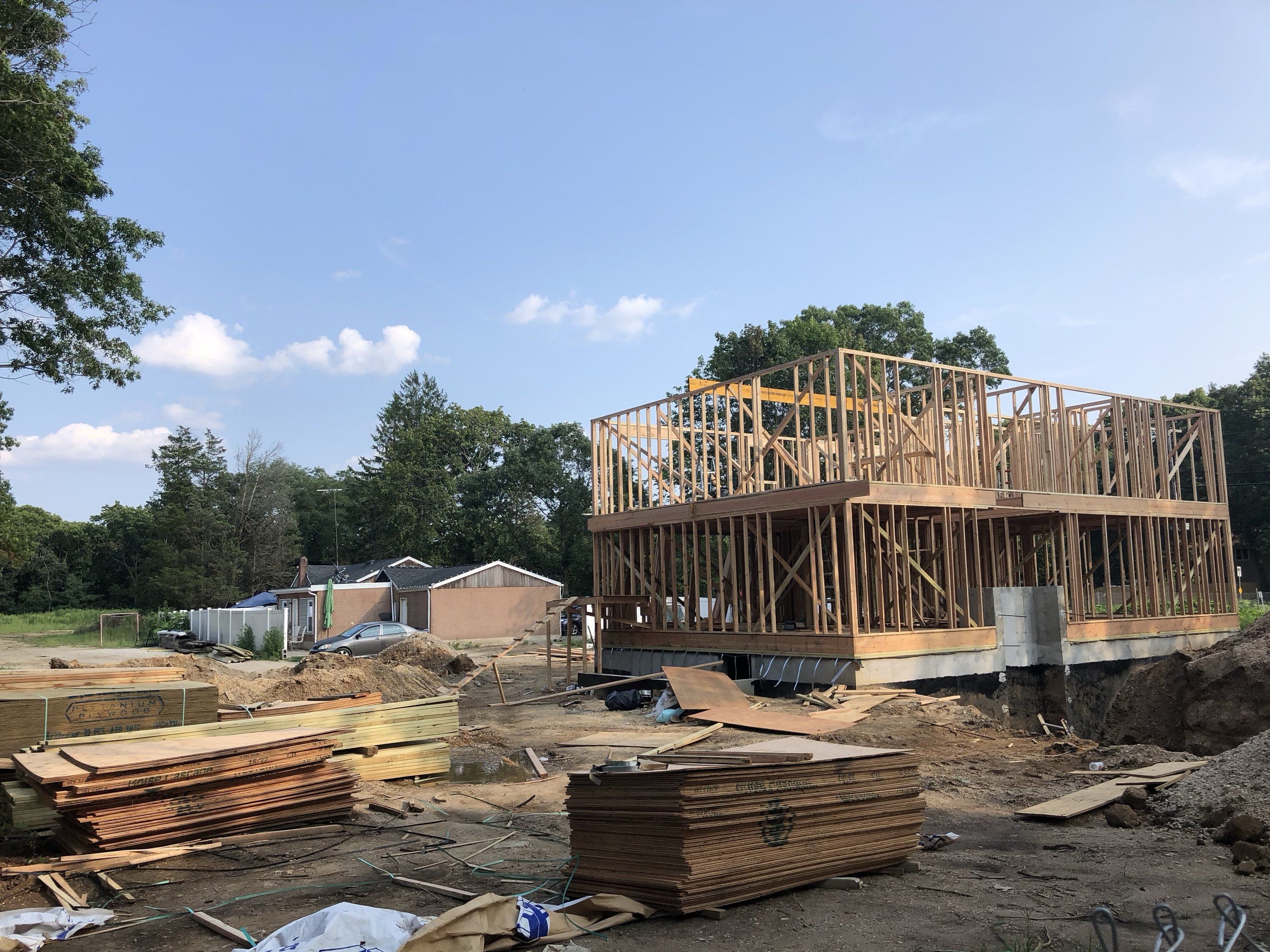 New house framing in Commack Long Island Ny Gappsi