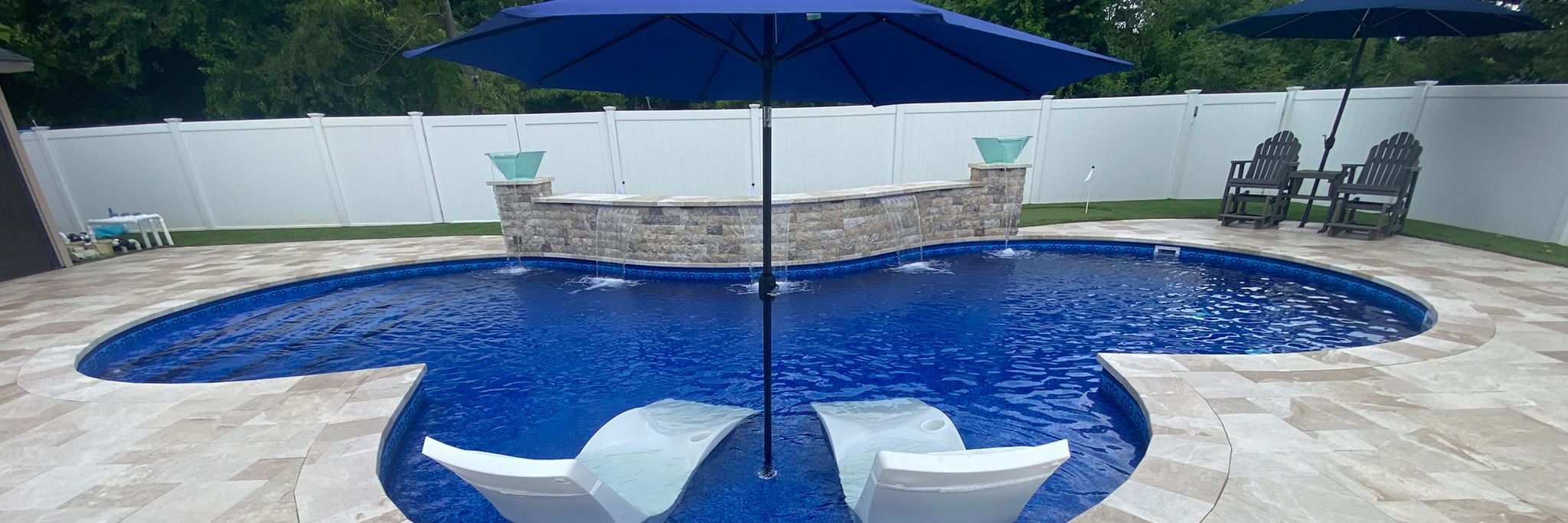 Free Form Vinyl Pool With Sundeck Long Island NY Gappsi Group