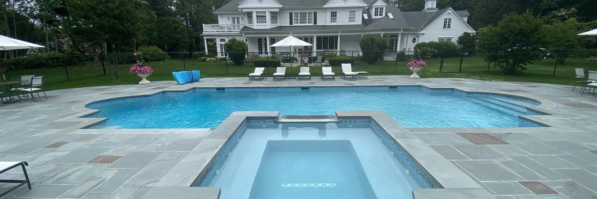 Limestone Patio Pavers and Pool Copings in Long Island