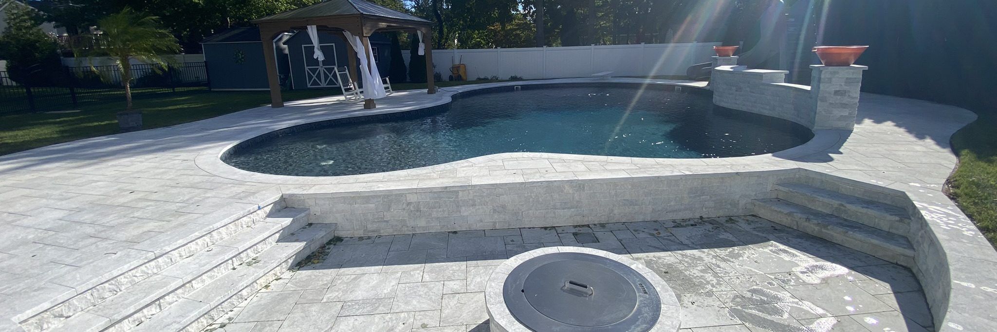 Patio Pool And Fire Pit Paver Design Gappsi Group