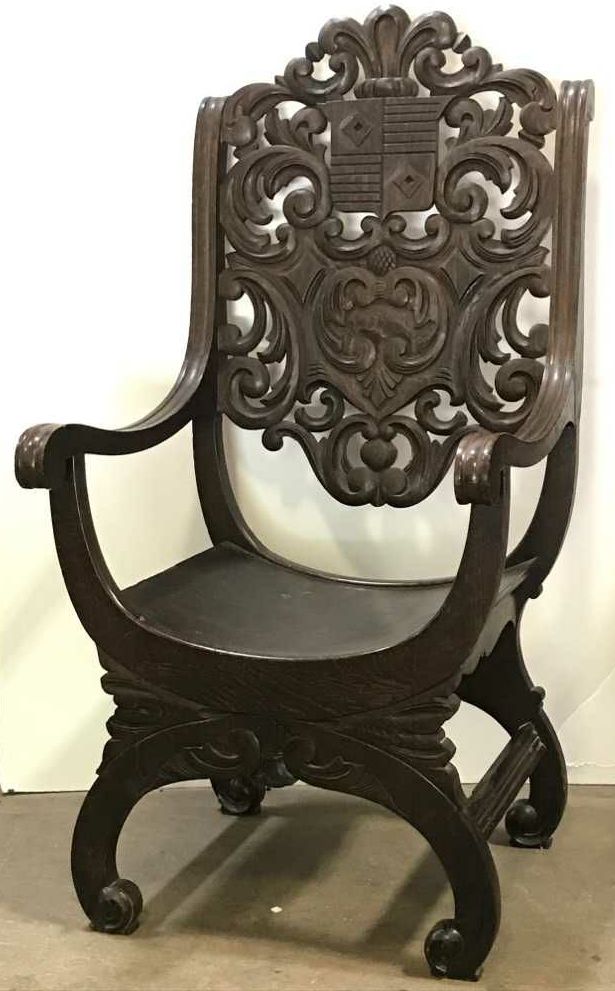 VINTAGE CARVED THRONE / ALTAR CHAIR GA Prop Source