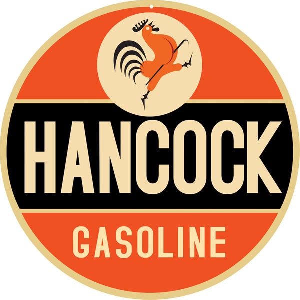 Hancock Gasoline Gas Station Sign Reproduction Vintage Signs