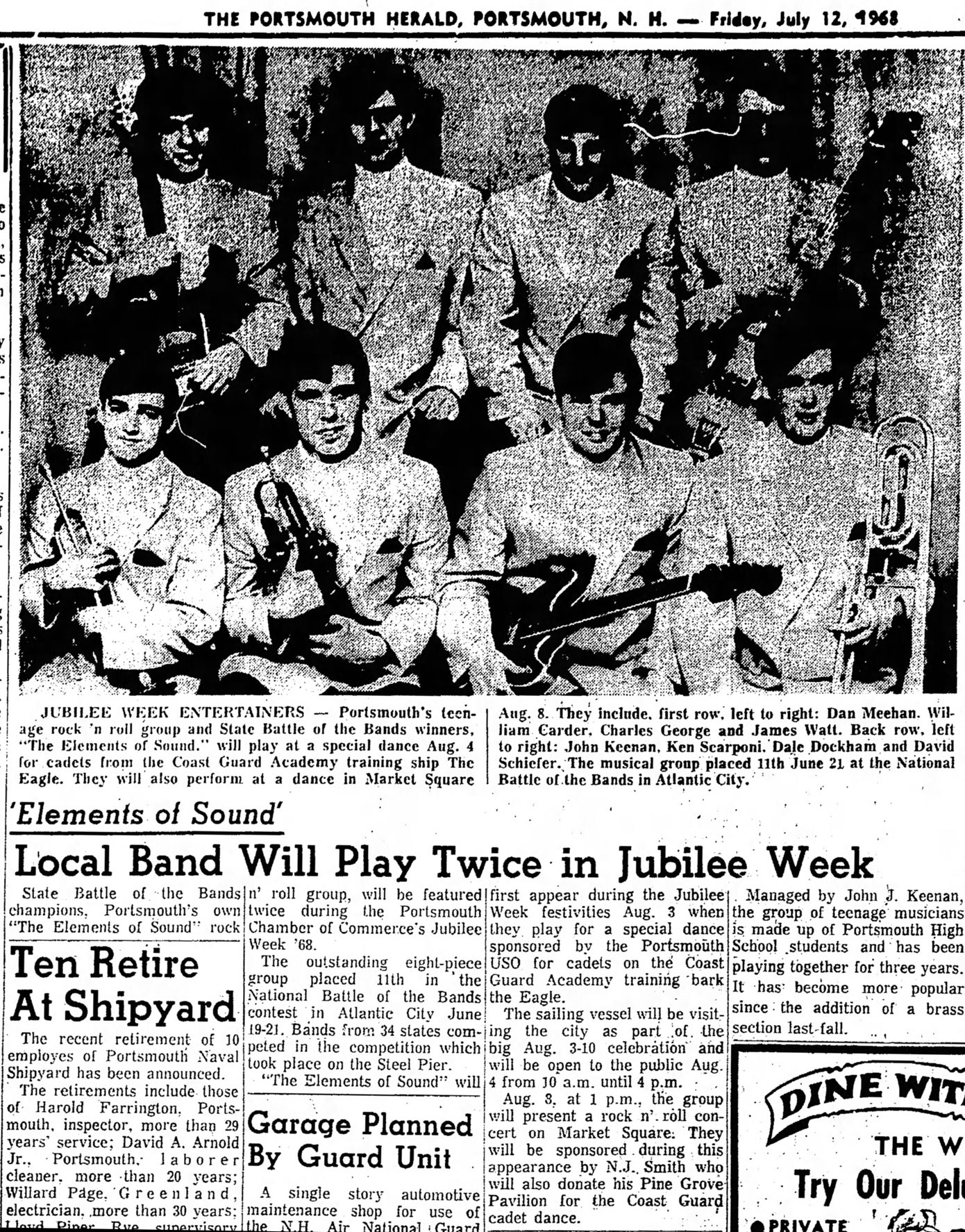 Portsmouth, New Hampshire area bands 196668 Garage Hangover