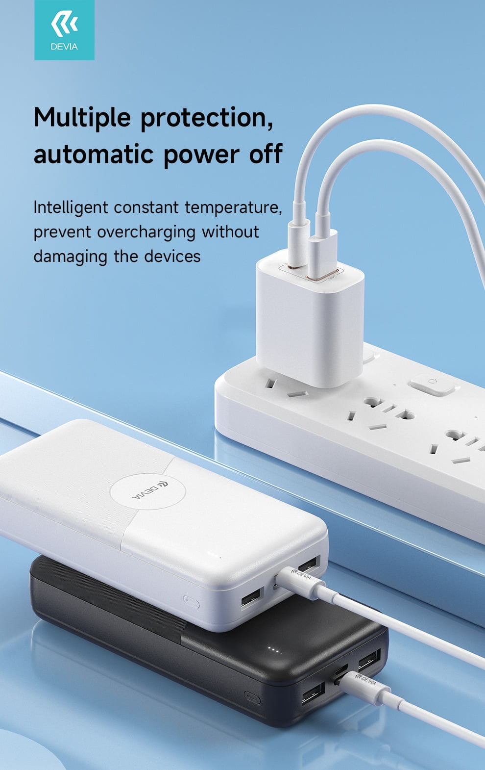 20000mAh Power Bank Fast Charge Devia Guardian Gara Mart