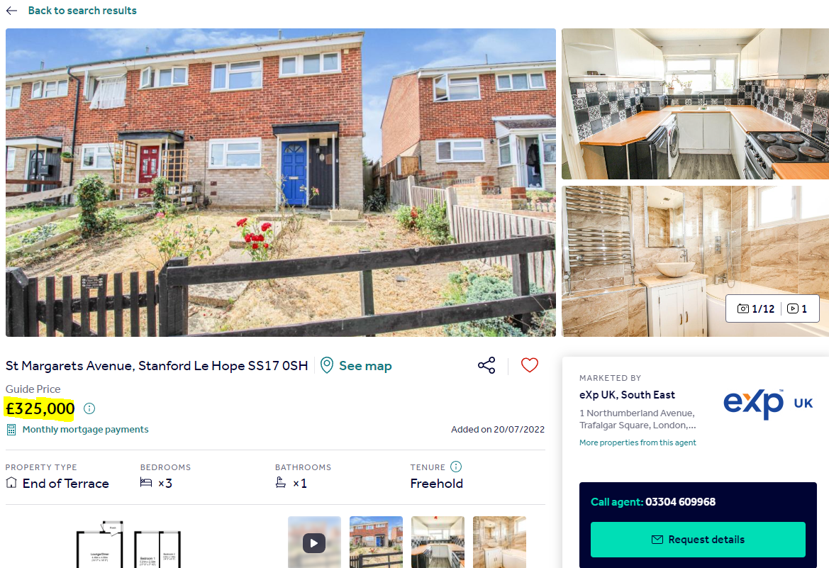 How much does a house cost in England? London & South vs North