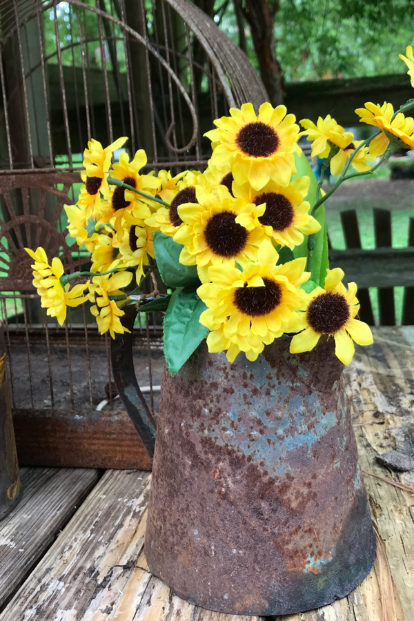 Rusty Garden Containers Garden Chick
