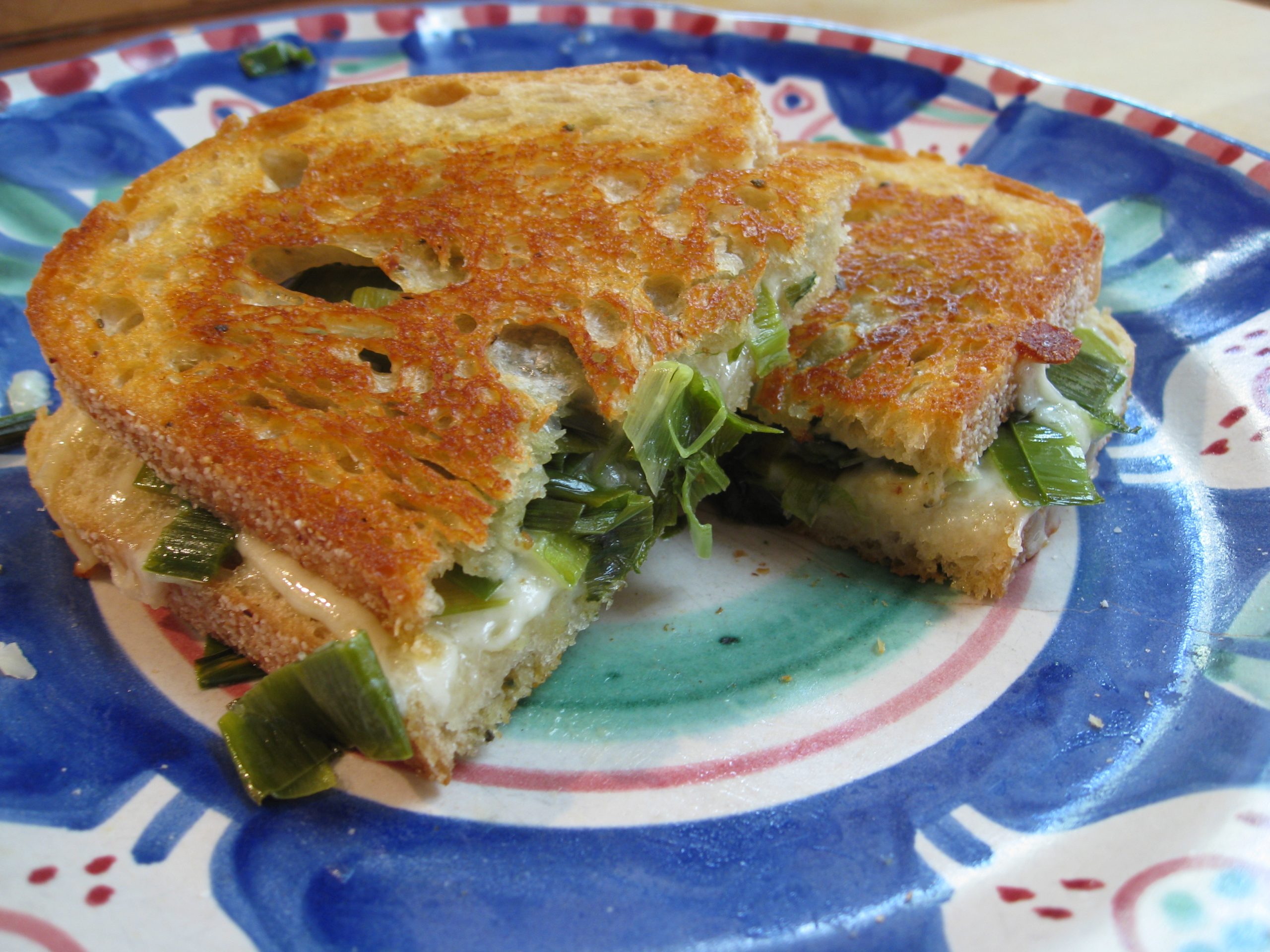 Recipe Provolone & Leek Grilled Cheese Sandwich Gardenerd